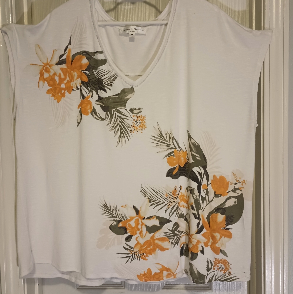 Chelsea & Theadore Floral Tee Plus Size 3X
